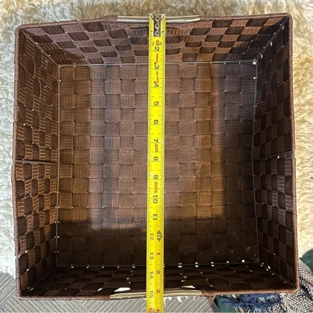 Woven Storage Basket with Built In Handles